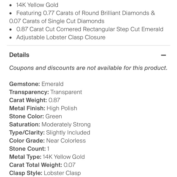 Emerald and Diamond 14k gold necklace - Picture 7 of 7